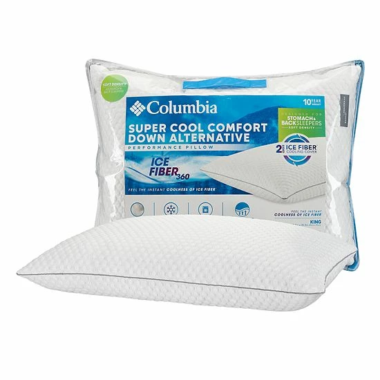 Columbia Ice Fiber Back & Stomach Sleeper Down Alternative Pillow Columbia Ice Fiber Back & Stomach Sleeper Down Alternative Pillow -Columbia Shop unnamed file 1115