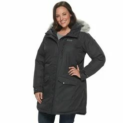 Plus Size Columbia Suttle Mountain Faux-Fur Hood Insulated Jacket Peach Blossom