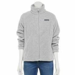 Petite Columbia Benton Springs Fleece Jacket Cirrus Gray Heather -Columbia Shop unnamed file 1169