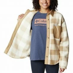 Women's Columbia West Bend™ Sherpa Shirt Jacket Chalk -Columbia Shop unnamed file 1284