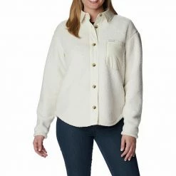 Women's Columbia West Bend™ Sherpa Shirt Jacket Chalk -Columbia Shop unnamed file 1287