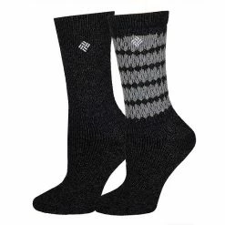 Women's Columbia 2-Pack Textured Wool Thermal Crew Socks Purple