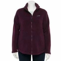 Plus Size Columbia West Bend Cozy Sherpa Fleece Jacket Marionberry -Columbia Shop unnamed file 1712