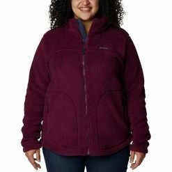 Plus Size Columbia West Bend Cozy Sherpa Fleece Jacket Marionberry -Columbia Shop unnamed file 1715