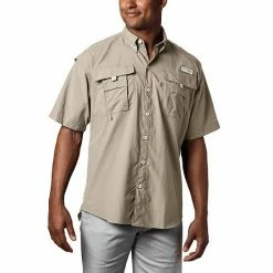 Men's Columbia PFG Bahama II Short Sleeve Woven Shirt Fossil -Columbia Shop unnamed file 2054