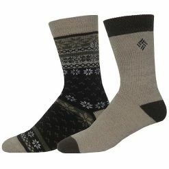 Men's Columbia Thermal Crew Socks Brown Fairisle -Columbia Shop unnamed file 2123