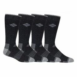 Men's Columbia Lifestyle Thermal Performance Crew Socks Brown Navy