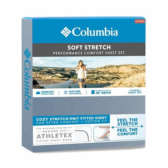 Columbia Cozy Stretch Performance Sheet Set Navy 5 Columbia Cozy Stretch Performance Sheet Set Navy - Image 3