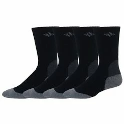 Men's Columbia 4-pack Wool-Blend Socks Blue Gray Stripe