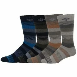 Men's Columbia 4-pack Wool-Blend Socks Blue Gray Stripe -Columbia Shop unnamed file 2272
