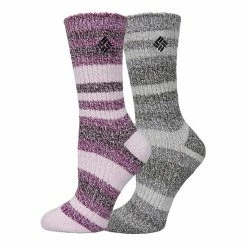 Women's Columbia 2-Pack Striped Crew Socks Purple -Columbia Shop unnamed file 2332