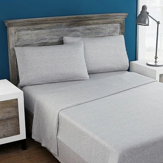 Columbia Modal Jersey Knit Performance Sheet Set Charcoal Heather 4 Columbia Modal Jersey Knit Performance Sheet Set Charcoal Heather - Image 2