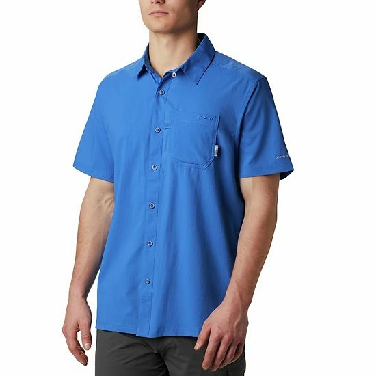 Men's Columbia Slack Tide Omni-Wick Button-Down Camp Shirt Vivid Blue 3 Men's Columbia Slack Tide Omni-Wick Button-Down Camp Shirt Vivid Blue
