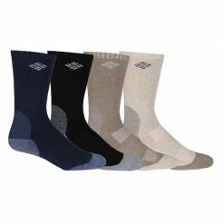 Men's Columbia 4-pack Basic Wool-Blend Full-Cushioned Crew Socks Blue Black Assorted -Columbia Shop unnamed file 2538