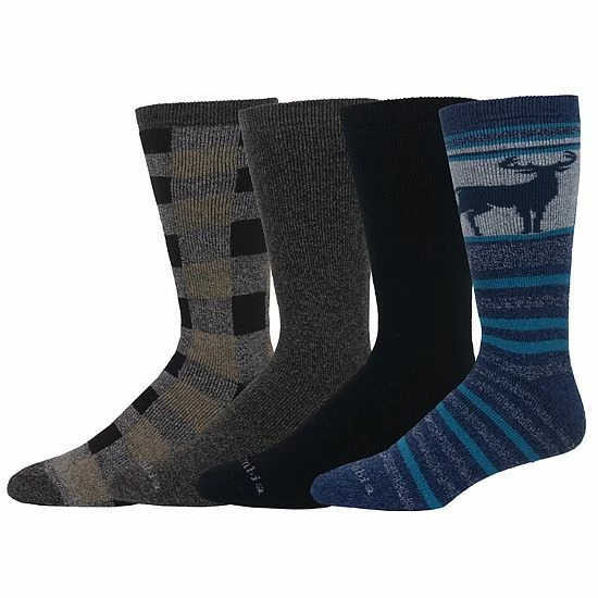 Men's Columbia 4-pack Space-Dye Crew Socks Navy Gray Brown 5 Men's Columbia 4-pack Space-Dye Crew Socks Navy Gray Brown - Image 3