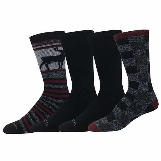 Men's Columbia 4-pack Space-Dye Crew Socks Navy Gray Brown 6 Men's Columbia 4-pack Space-Dye Crew Socks Navy Gray Brown - Image 4