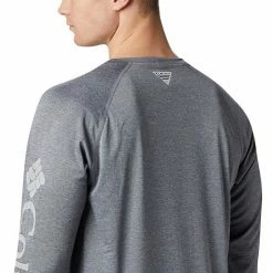 Men's Columbia PFG Terminal Tackle™ Heather Long Sleeve Shirt Red Spark Heather -Columbia Shop unnamed file 2671