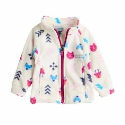 Baby Girl Columbia Benton Springs Printed Fleece Jacket Navy Butterfly