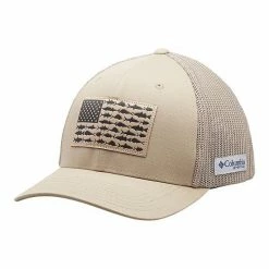 Men's Columbia PFG FlexFit Mesh Fish Flag Fitted Cap Tusk
