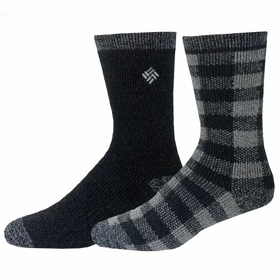 Men's Columbia 2-pack Wool-Blend Crew Socks Black Check Men's Columbia 2-pack Wool-Blend Crew Socks Black Check -Columbia Shop unnamed file 2904