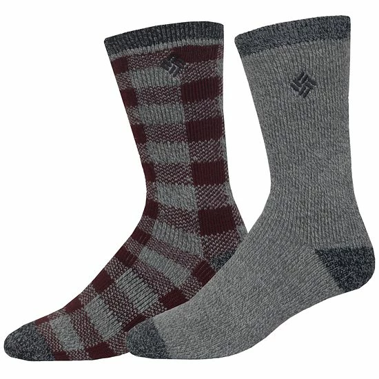 Men's Columbia 2-pack Wool-Blend Crew Socks Black Check Men's Columbia 2-pack Wool-Blend Crew Socks Black Check -Columbia Shop unnamed file 2905