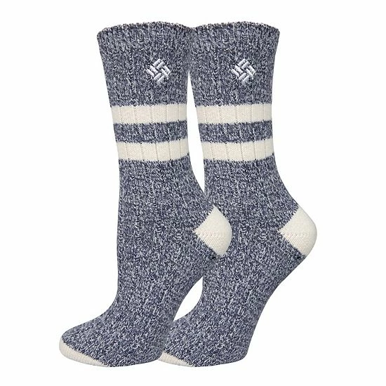 Women's Columbia Lifestyle Classic C Stripe Super Soft MicroPoly Crew Socks Black 5 Women's Columbia Lifestyle Classic C Stripe Super Soft MicroPoly Crew Socks Black - Image 3