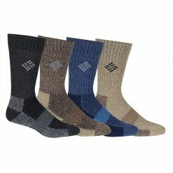 Men's Columbia 4-pack Moisture-Control Basic Half-Cushioned Crew Socks Grey Solid -Columbia Shop unnamed file 2912