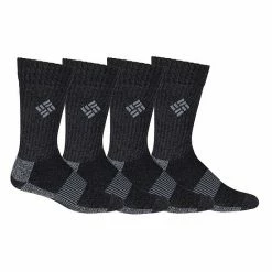 Men's Columbia 4-pack Moisture-Control Basic Half-Cushioned Crew Socks Grey Solid -Columbia Shop unnamed file 2913
