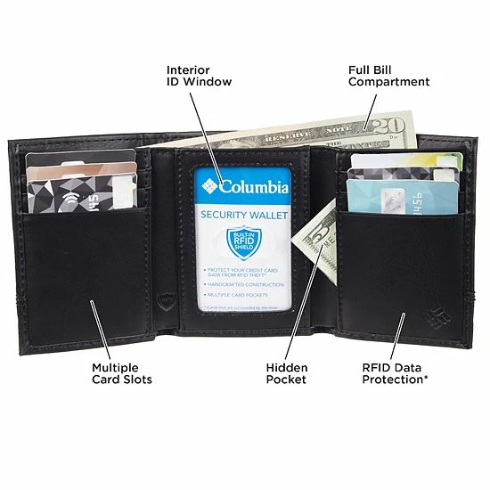Men's Columbia RFID-Blocking Trifold Wallet 6 Men's Columbia RFID-Blocking Trifold Wallet - Image 4
