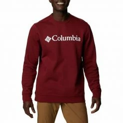 Men's Columbia Trek Fleece Crew Mountain Red Black -Columbia Shop unnamed file 3045