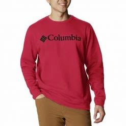 Men's Columbia Trek Fleece Crew Mountain Red Black -Columbia Shop unnamed file 3047