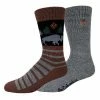 Men's Columbia Lifestyle Bison-Stripe Thermal Crew Socks Gray Red -Columbia Shop unnamed file 3175