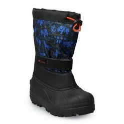 Columbia Powderbug Plus II Print Boys' Waterproof Snow Boots Black Tangy Orange -Columbia Shop unnamed file 3245
