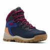 Columbia Newton Ridge Women's Waterproof Winter Hiking Boots Black Dark Sapphire