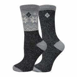Women's Columbia Lifestyle Classic Snowdrifts Super Soft MicroPoly Crew Socks Navy