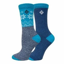 Women's Columbia Lifestyle Classic Snowdrifts Super Soft MicroPoly Crew Socks Navy -Columbia Shop unnamed file 3341
