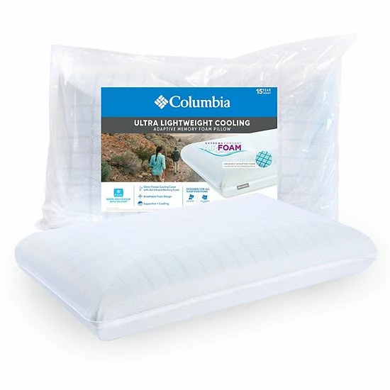 Columbia Ultra Lightweight Cooling Performance Memory Foam Pillow 3 Columbia Ultra Lightweight Cooling Performance Memory Foam Pillow