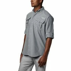 Men's Columbia PFG Bahama II Long Sleeve Woven Shirt Cool Gray -Columbia Shop unnamed file 3547