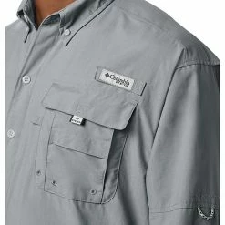 Men's Columbia PFG Bahama II Long Sleeve Woven Shirt Cool Gray -Columbia Shop unnamed file 3548