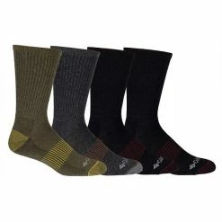 Men's Columbia 4-pack Heather Ribbed Half-Cushioned Crew Socks Khaki Brown