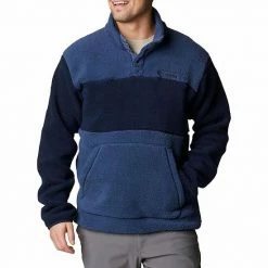 Men's Columbia Rugged Ridge™ Sherpa Half-Snap Jacket Dark Mountain Navy -Columbia Shop unnamed file 3637