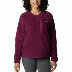 Women's Columbia West Bend™ Sherpa Fleece Crewneck Top Dark Sapphire