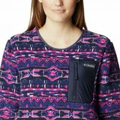 Women's Columbia West Bend™ Sherpa Fleece Crewneck Top Dark Sapphire -Columbia Shop unnamed file 3679