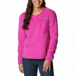 Women's Columbia West Bend™ Sherpa Fleece Crewneck Top Dark Sapphire -Columbia Shop unnamed file 3684