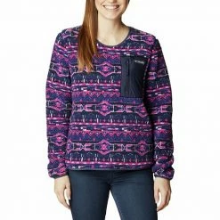 Women's Columbia West Bend™ Sherpa Fleece Crewneck Top Dark Sapphire -Columbia Shop unnamed file 3685