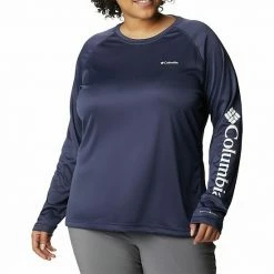 Plus Size Columbia Fork Stream UPF 50 Active Tee Sun Glow