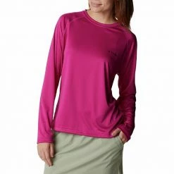 Women's Columbia Fork Stream UPF 50 Long-Sleeve Active Shirt Bright Aqua Nocturnal -Columbia Shop unnamed file 3775