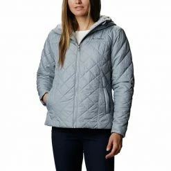 Women's Columbia Copper Crest Hooded Quilted Jacket Canyon Blue -Columbia Shop unnamed file 38