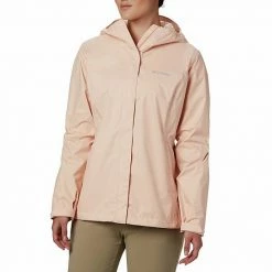 Women's Columbia Arcadia™ II Hooded Packable Jacket Bright Geranium Noctur -Columbia Shop unnamed file 382