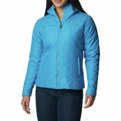 Women's Columbia Copper Crest Hooded Quilted Jacket Canyon Blue -Columbia Shop unnamed file 39